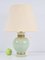 Hollywood Regency Green and Gold Ceramic Table Lamp from Le Dauphin, France, 1970s 11