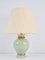 Hollywood Regency Green and Gold Ceramic Table Lamp from Le Dauphin, France, 1970s 1
