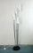 Mid-Century Floor Lamp with Chrome Base & 5 White Glass Shades, Image 1