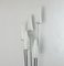 Mid-Century Floor Lamp with Chrome Base & 5 White Glass Shades, Image 6