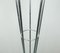 Mid-Century Floor Lamp with Chrome Base & 5 White Glass Shades 2