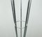 Mid-Century Floor Lamp with Chrome Base & 5 White Glass Shades, Image 2
