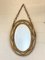 Bamboo Oval Mirror, 1970s 1