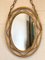 Bamboo Oval Mirror, 1970s 5