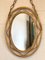 Espejo de bambú ovalado, años 70, Imagen 5