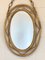 Bamboo Oval Mirror, 1970s 2