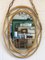 Bamboo Oval Mirror, 1970s 3