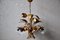 Regency Gold Color Chandelier in Metal, 1960s, Image 1