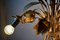 Lámpara de araña Regency en color dorado de metal, años 60, Imagen 7