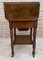 English Regency Walnut Table with Wings and Wheels, 1920s 4