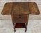 English Regency Walnut Table with Wings and Wheels, 1920s 6