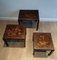 Lacquered Nesting Tables with Chinese Details, 1940s, Set of 3 12