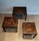 Lacquered Nesting Tables with Chinese Details, 1940s, Set of 3, Image 12