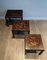 Lacquered Nesting Tables with Chinese Details, 1940s, Set of 3 6