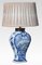 Lámpara de mesa china con jarrón en azul y blanco, Imagen 3