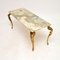 French Onyx and Brass Coffee Table, 1930s, Image 4