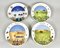 Vintage Porcelain Wall Plates Four Seasons from Kahla GDR, 1970s, Set of 4 1