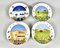 Vintage Porcelain Wall Plates Four Seasons from Kahla GDR, 1970s, Set of 4 3