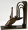Art Deco Wrought Iron Pelican Bookends by Edgar Brandt, France 1924, Set of 2 8
