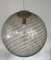 Lámpara de suspensión esférica grande de cristal de Murano, años 60, Imagen 1