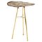 Brass Hand-Sculpted Side Table by Samuel Costantini 1