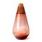 Peach and Brass Sculpted Blown Glass Vase by Pia Wüstenberg 8