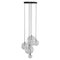Cluster 5 Mix Polished Nickel Chandelier by Schwung, Image 1