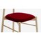 Bokken Upholstered Chairs in Natural Beech, Rosso by Colé Italia, Set of 4 7