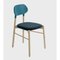 Bokken Upholstered Chairs in Beech & Aquamarine, Ottanio by Colé Italia, Set of 4 2