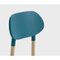 Bokken Upholstered Chairs in Beech & Aquamarine, Ottanio by Colé Italia, Set of 4 3