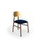 Bokken Upholstered Chairs in Canaletto & Gold, Blue by Colé Italia, Set of 4 2