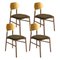 Bokken Upholstered Chairs in Canaletto & Gold, Visione by Colé Italia, Set of 4 1