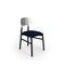 Bokken Upholstered Chairs in Black & Silver, Blu by Colé Italia, Set of 4 2