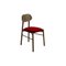 Bokken Upholstered Chairs in Caneletto, Red by Colé Italia, Set of 4 2
