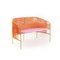 Orange Caribe 2 Seater Bench by Sebastian Herkner 2