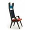 Colette Armchair in Turquoise, Blue & Red by Colé Italia 5