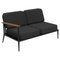 Nature Black Double Right Modular Sofa by Mowee, Image 1