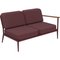 Nature Burgundy Double Left Modular Sofa by Mowee 2