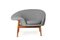 Fried Egg Left Lounge Chair in Grey Melange by Warm Nordic 2