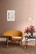 Fried Egg Left Lounge Chair Dark Ochre in Pale Rose by Warm Nordic 8