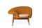 Fried Egg Left Lounge Chair Dark Ochre in Pale Rose by Warm Nordic, Image 2