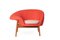 Fried Egg Left Lounge Chair in Apple Red by Warm Nordic 2