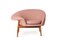 Fried Egg Left Lounge Chair in Pale Rose by Warm Nordic 2