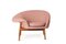 Fried Egg Left Lounge Chair in Pale Rose by Warm Nordic, Image 2