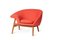 Fried Egg Left Lounge Chair in Apple Red by Warm Nordic 3