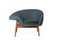 Fried Egg Left Lounge Chair Petrol in Forest Green by Warm Nordic 2