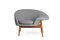 Fried Egg Right Lounge Chair in Grey Melange by Warm Nordic 2