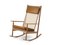 Swing Rocking Chair in Nevada Teak and Cognac by Warm Nordic 2