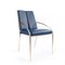 Blauer Messing Stuhl von Atelier Thomas Formont 2