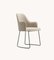 Anna Chair with Armrest and Metal Baseboard by Domkapa 2